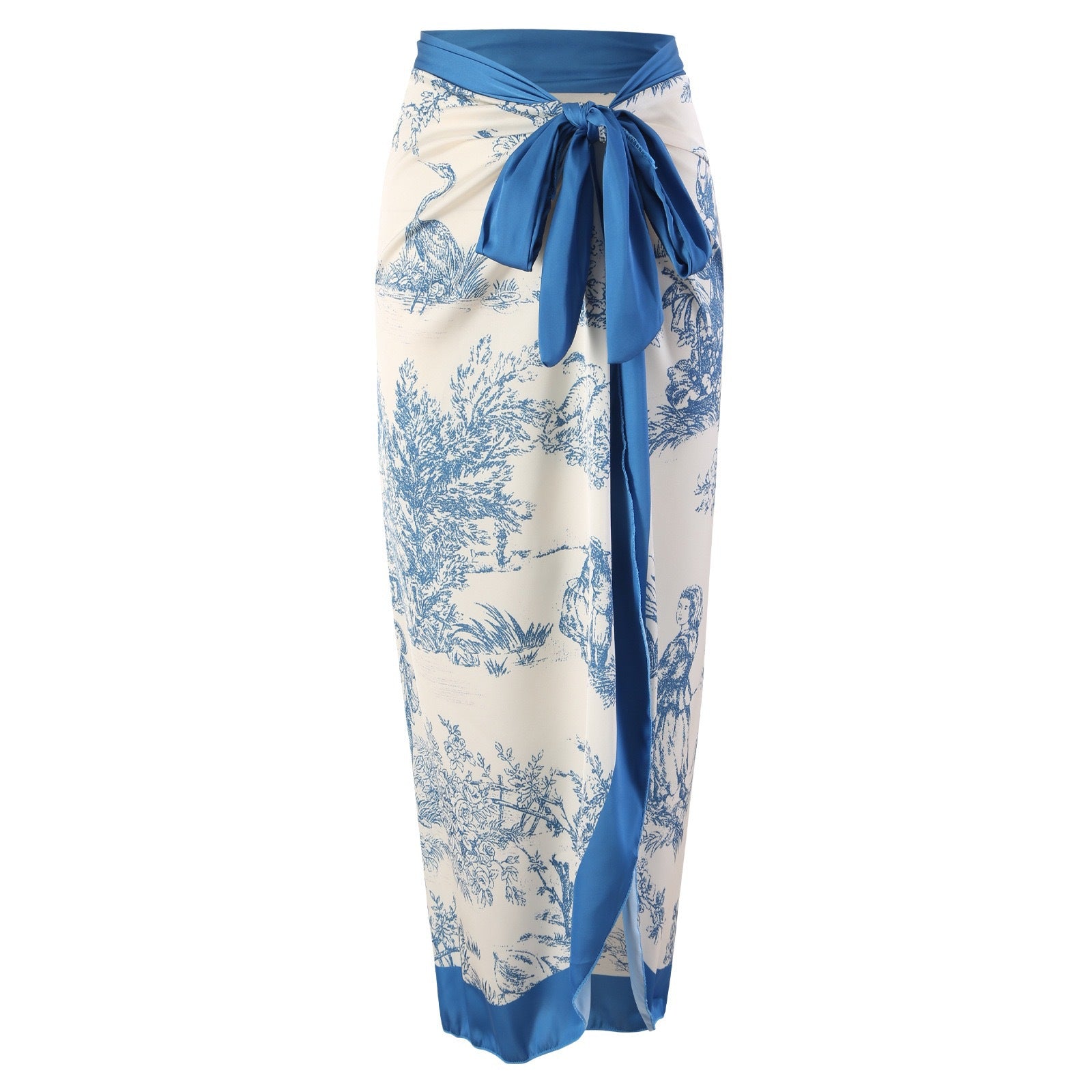 New one-piece swimsuit women's tight fitting slimming retro strap sunscreen long skirt two-piece set