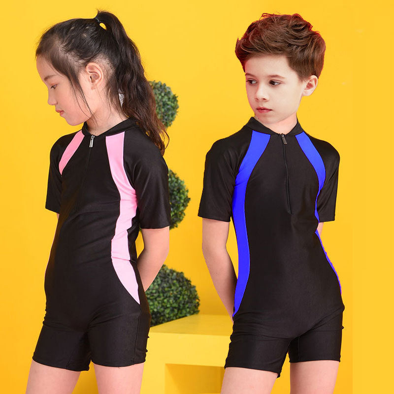 Children's one-piece swimsuit boys' and girls' sun protection diving suit